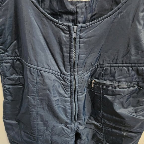 VTG Sno Rags Snow Ski Snowboarding Zip Up Bibs Pants Navy Blue Men's Size 34 - Picture 4 of 13